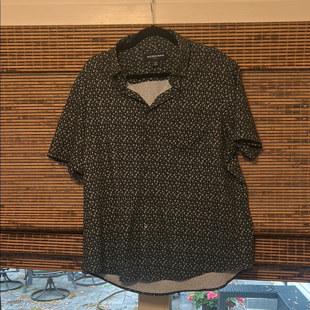 Mizzen + Main Blue/Green Patterned Shirt